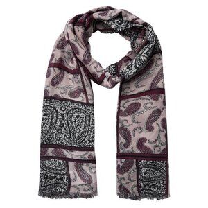 NWT SOYA CONCEPT IMOA Burgundy Paisley Print Scarf